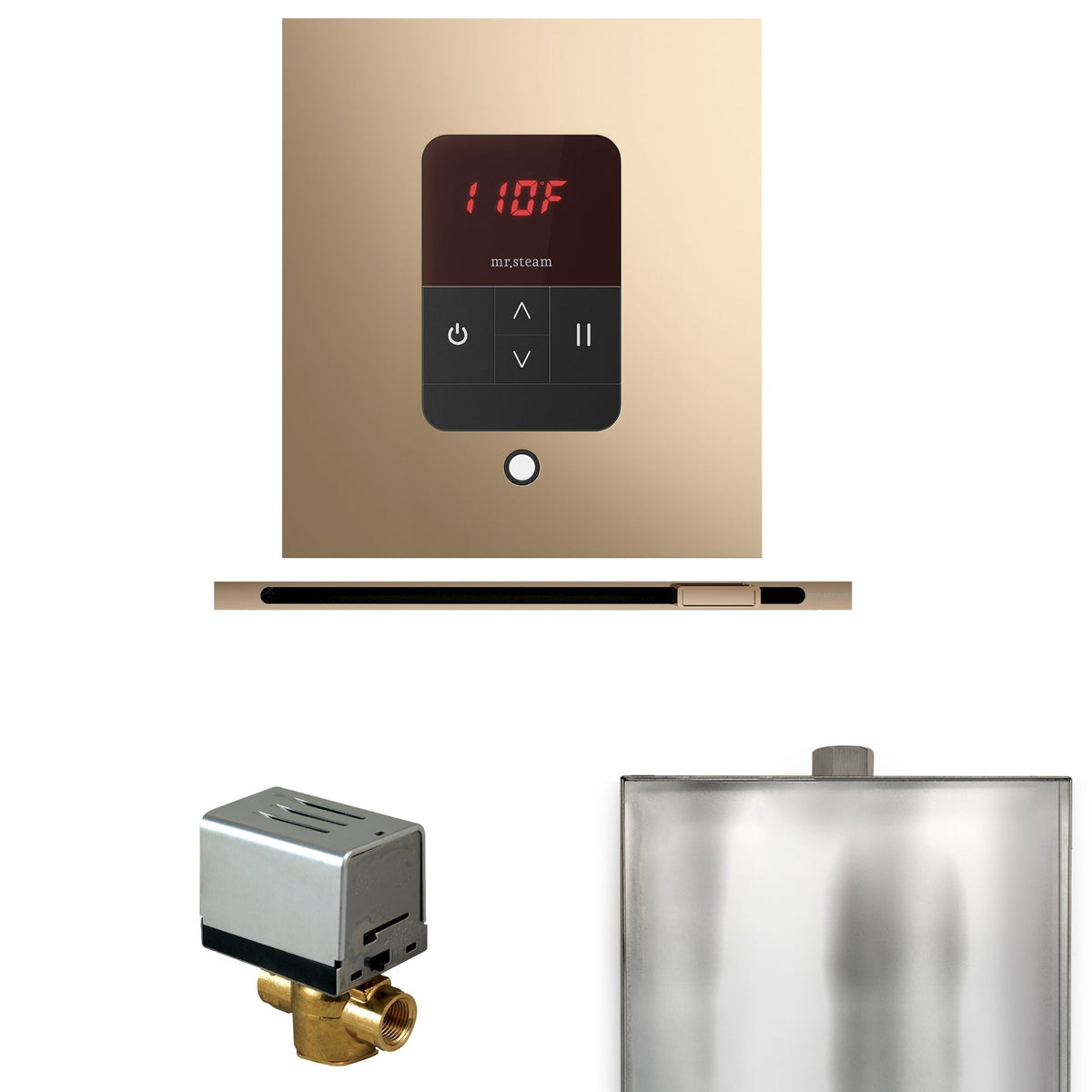 Mr. Steam Basic Butler Steam Shower Control Package with iTempo Control and Linear Steamhead