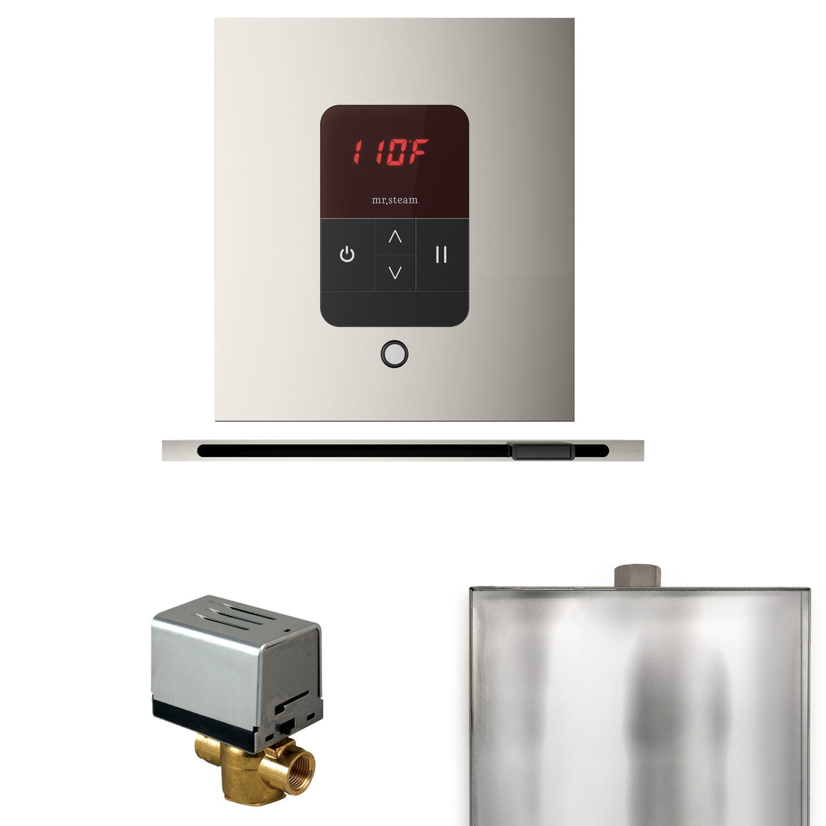 Mr. Steam Basic Butler Steam Shower Control Package with iTempo Control and Linear Steamhead