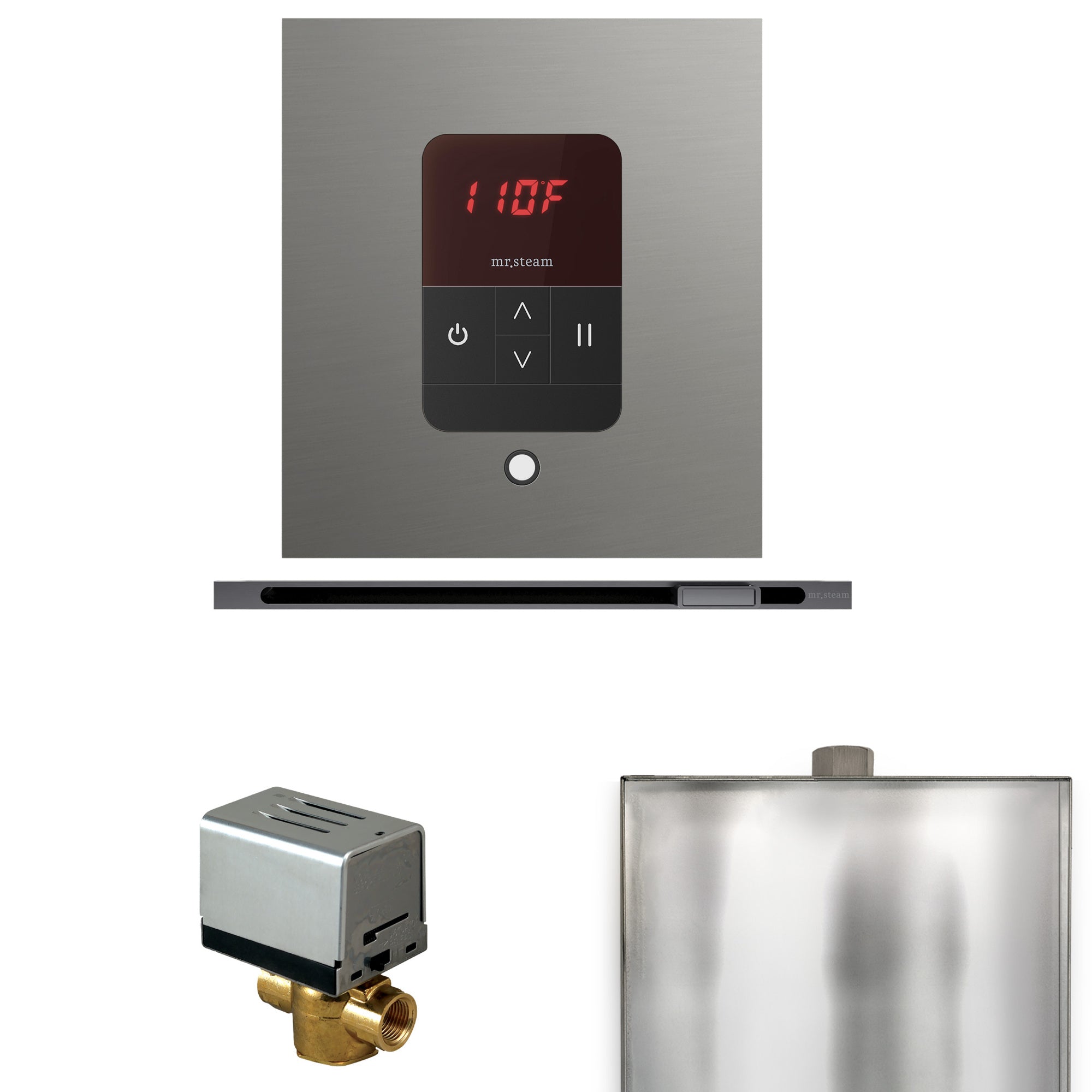 Mr. Steam Basic Butler Steam Shower Control Package with iTempo Control and Linear Steamhead