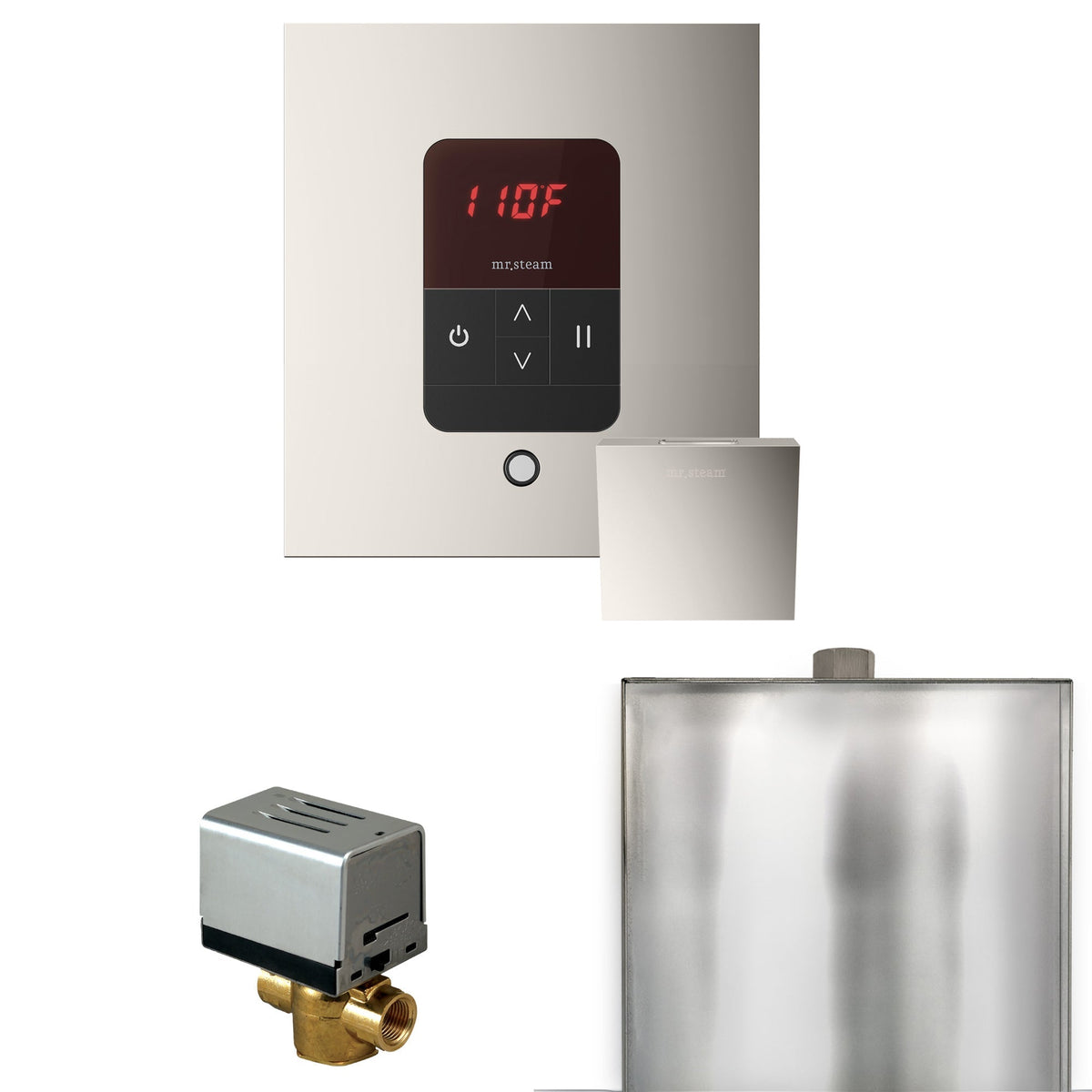 Mr. Steam Basic Butler Steam Shower Control Package with iTempo Control and Steamhead
