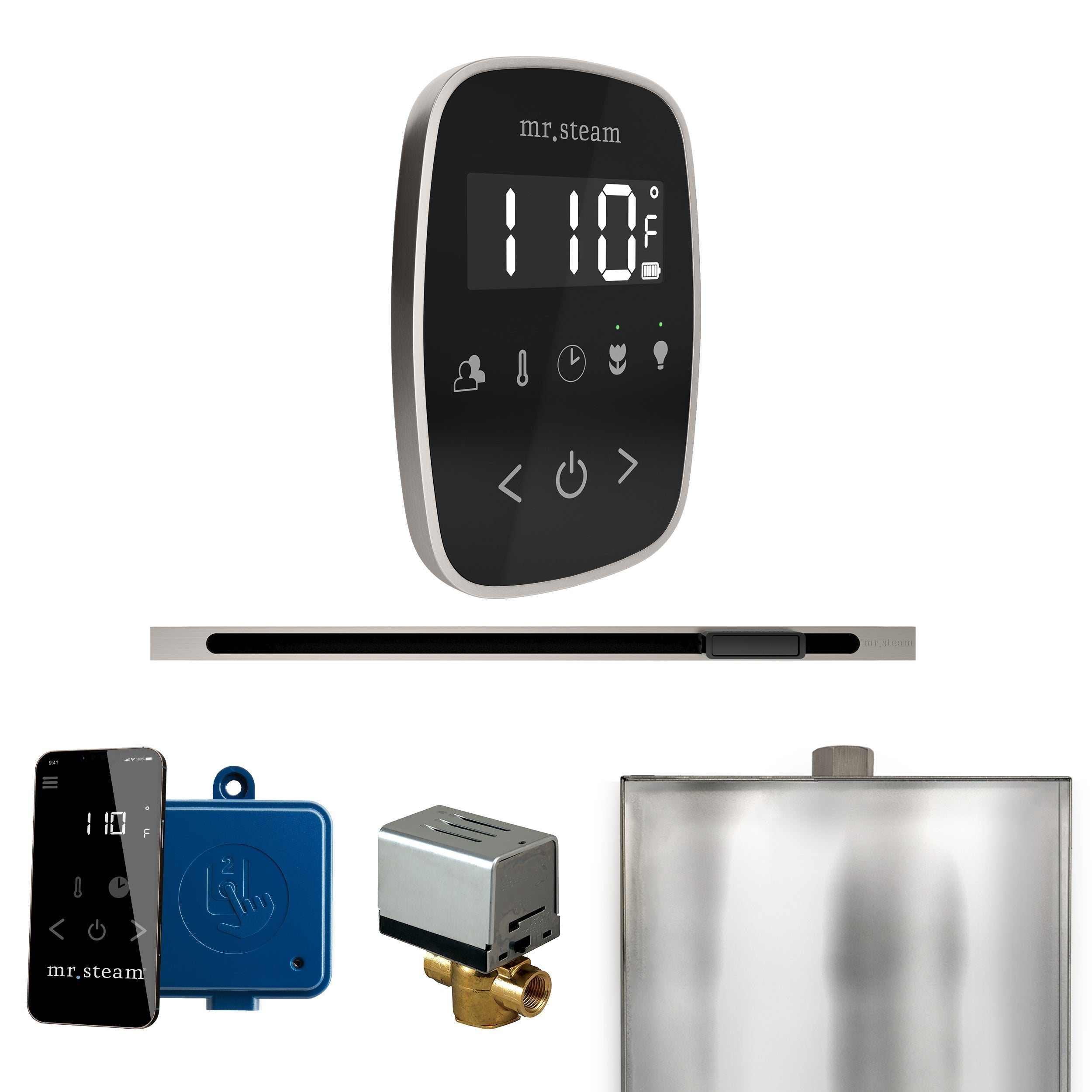 Mr. Steam ButlerFlex Steam Shower Control Package with TempoFlex Control and Linear Steamhead