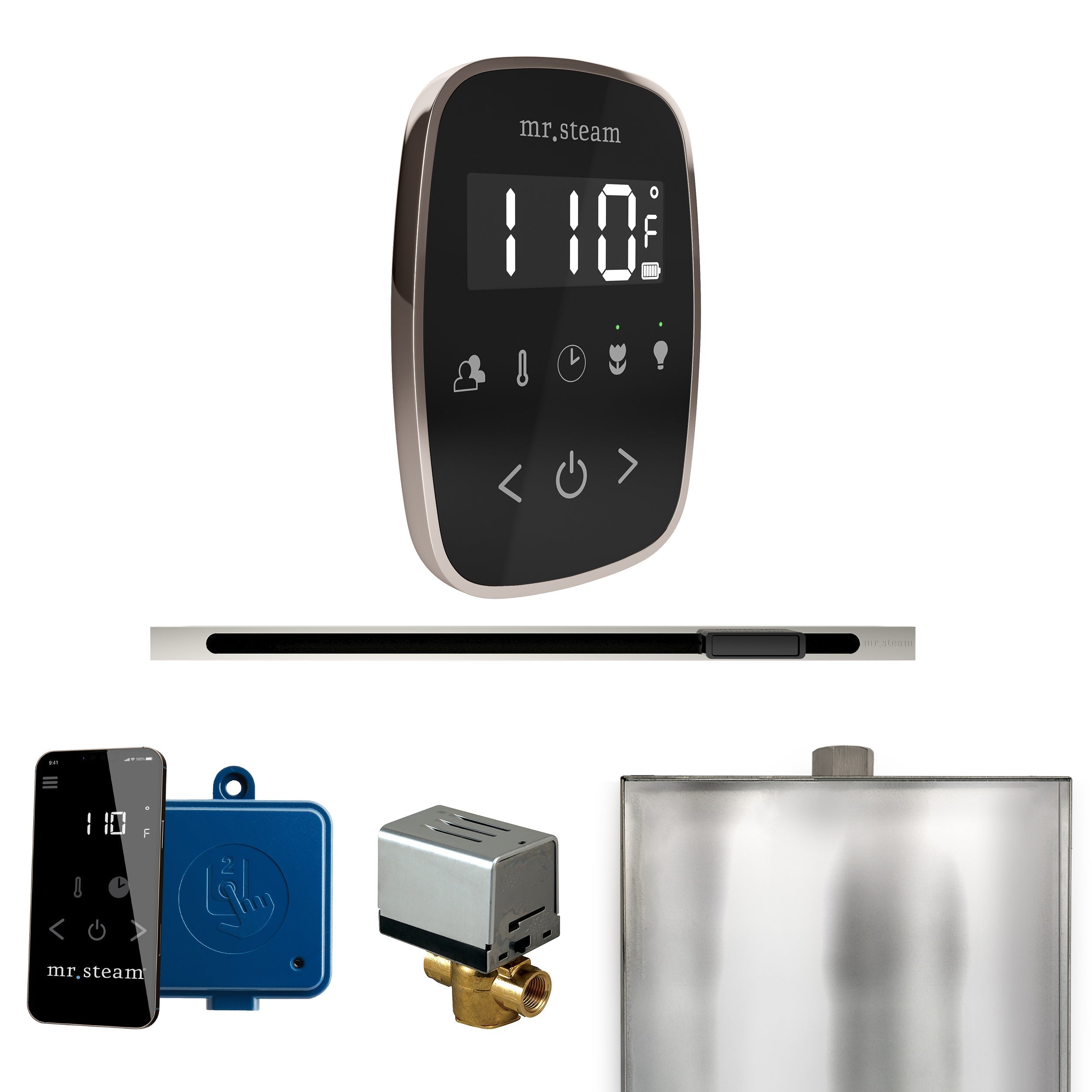 Mr. Steam ButlerFlex Steam Shower Control Package with TempoFlex Control and Linear Steamhead