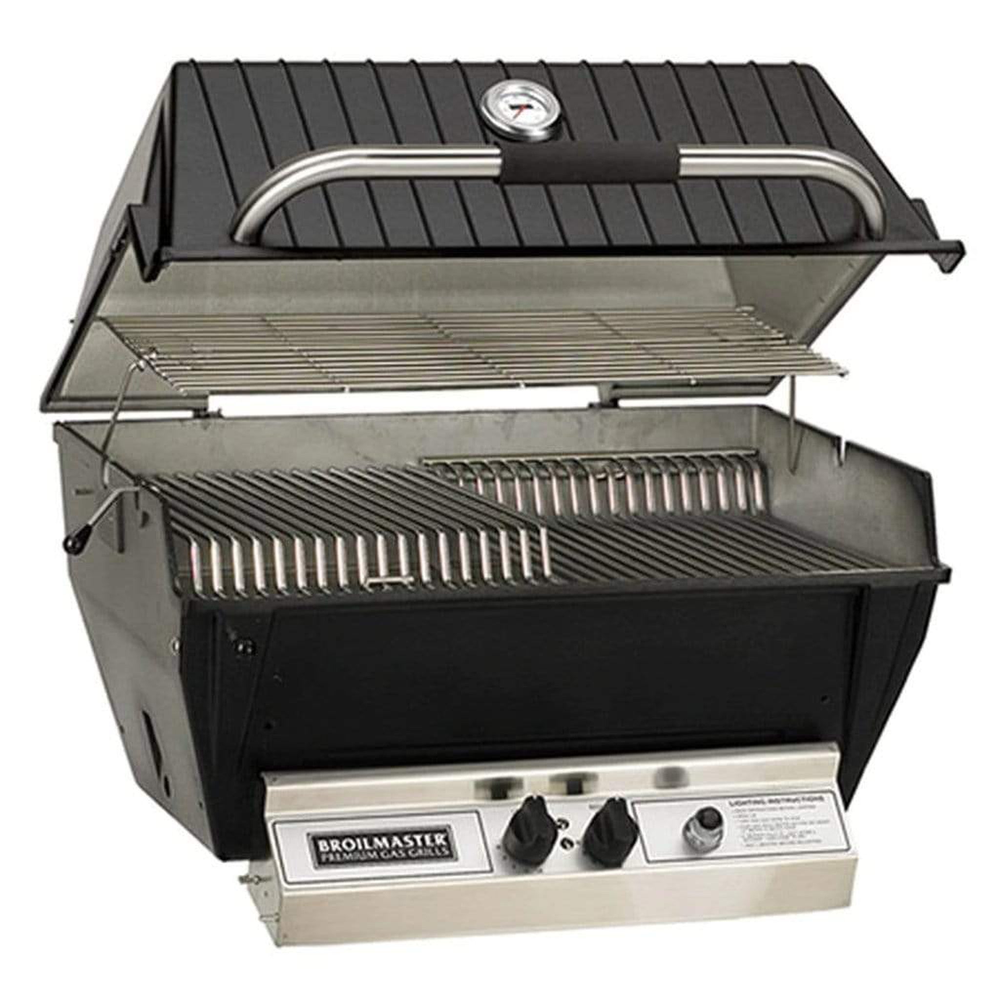 Broilmaster P3X Premium Natural Gas Grill With 48" Black Painted Steel In-Ground Post