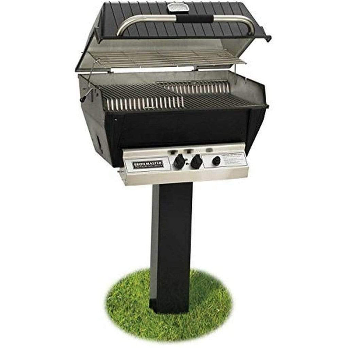 Broilmaster P3X Premium Natural Gas Grill With 48" Black Painted Steel In-Ground Post