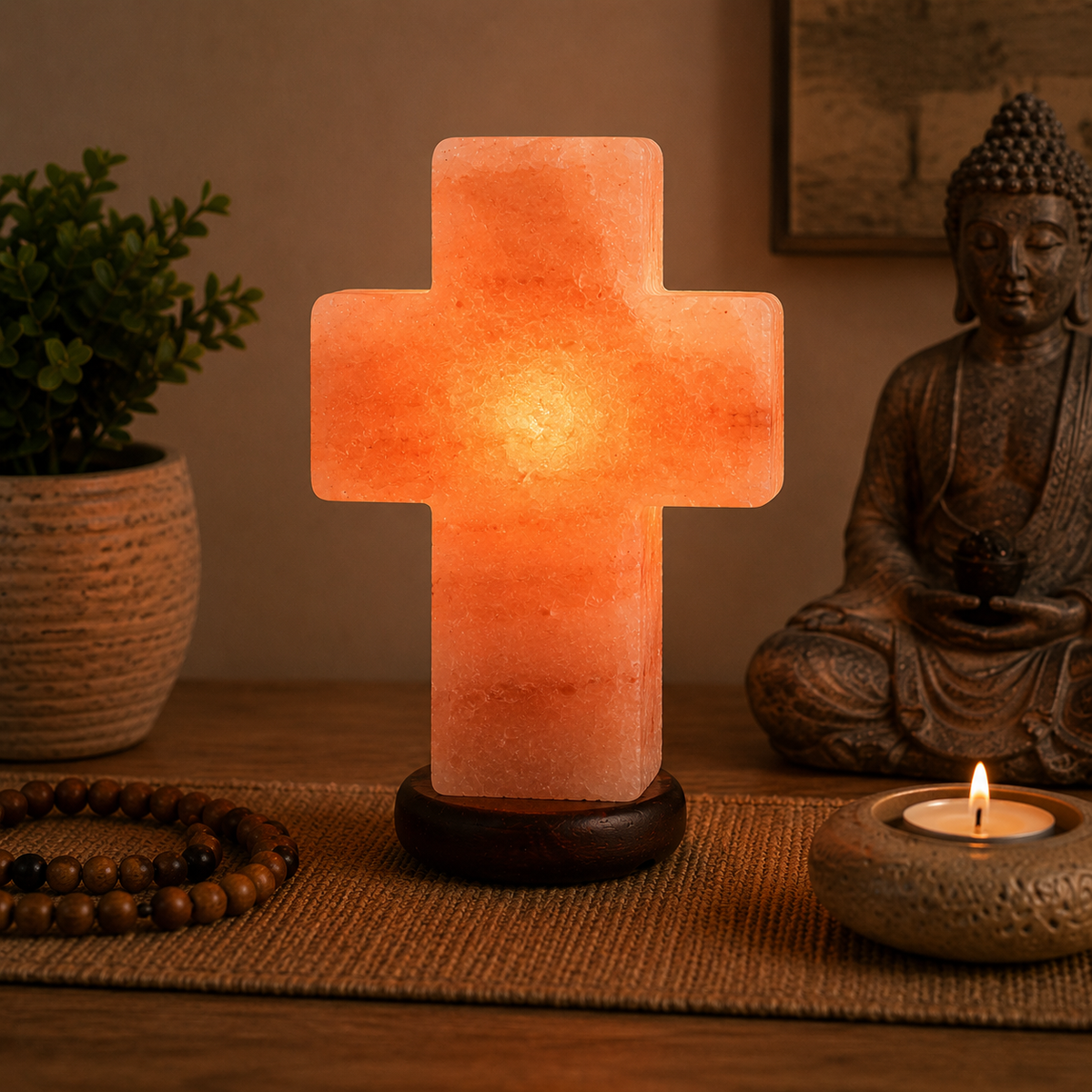 Cross Salt Lamp