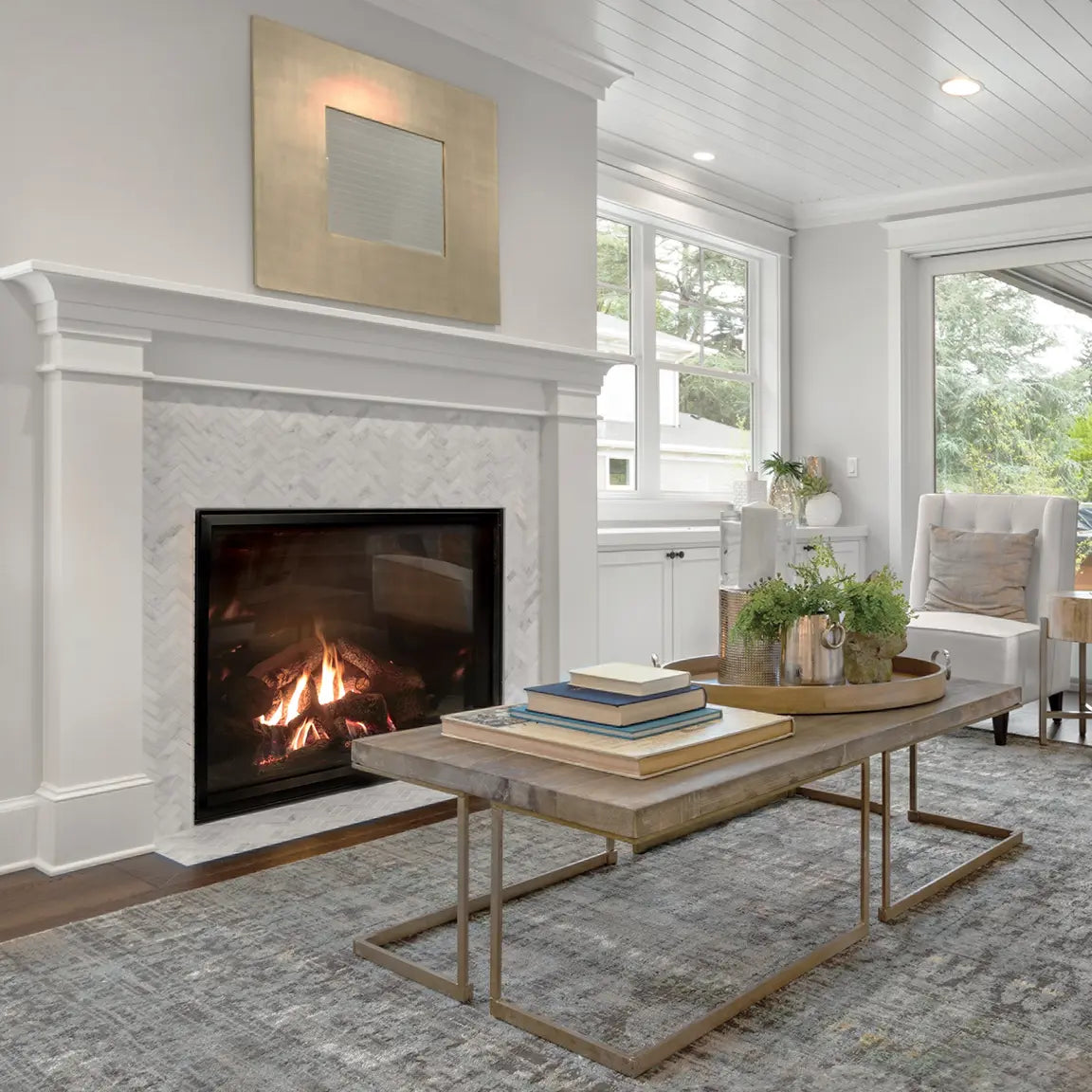 American Hearth Empire 50" Rushmore Clean-Face Direct Vent Fireplace