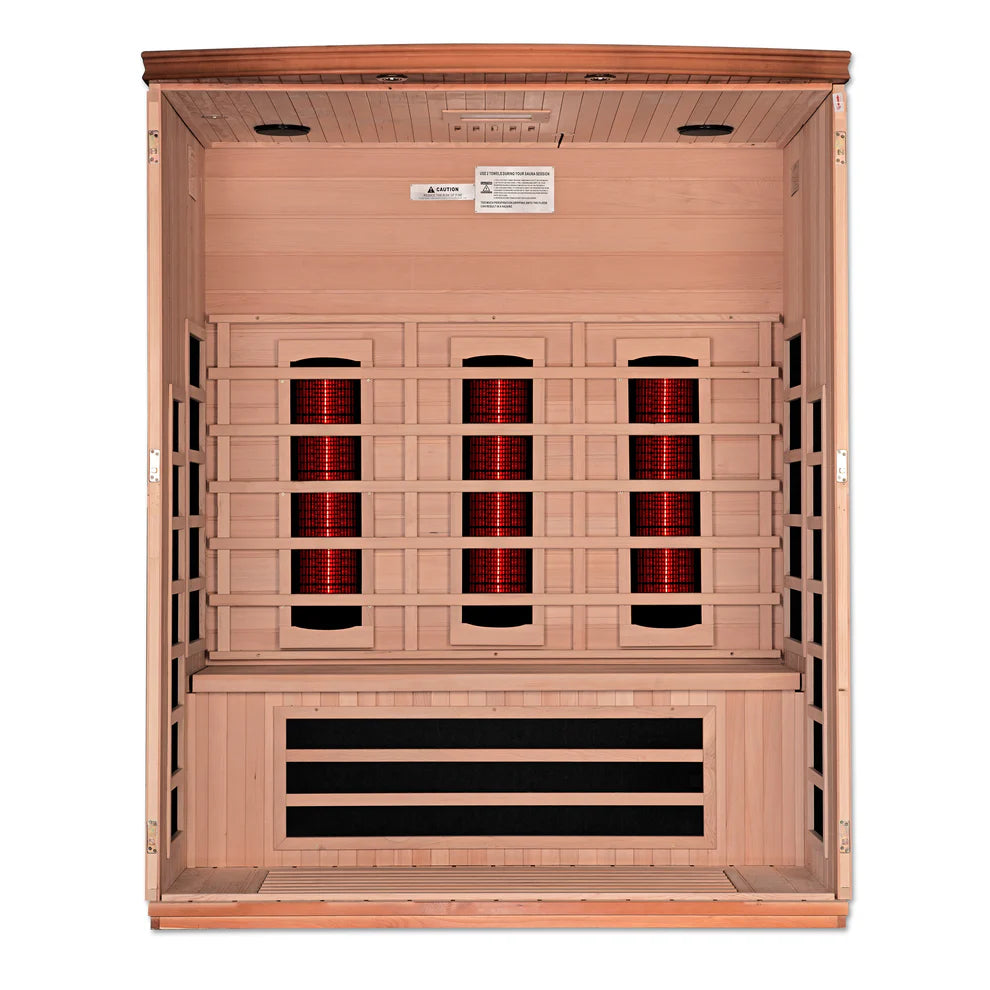Golden Designs Dynamic "Lugano" 3 Person Full Spectrum IR Sauna (DYN-6336-03 FS)