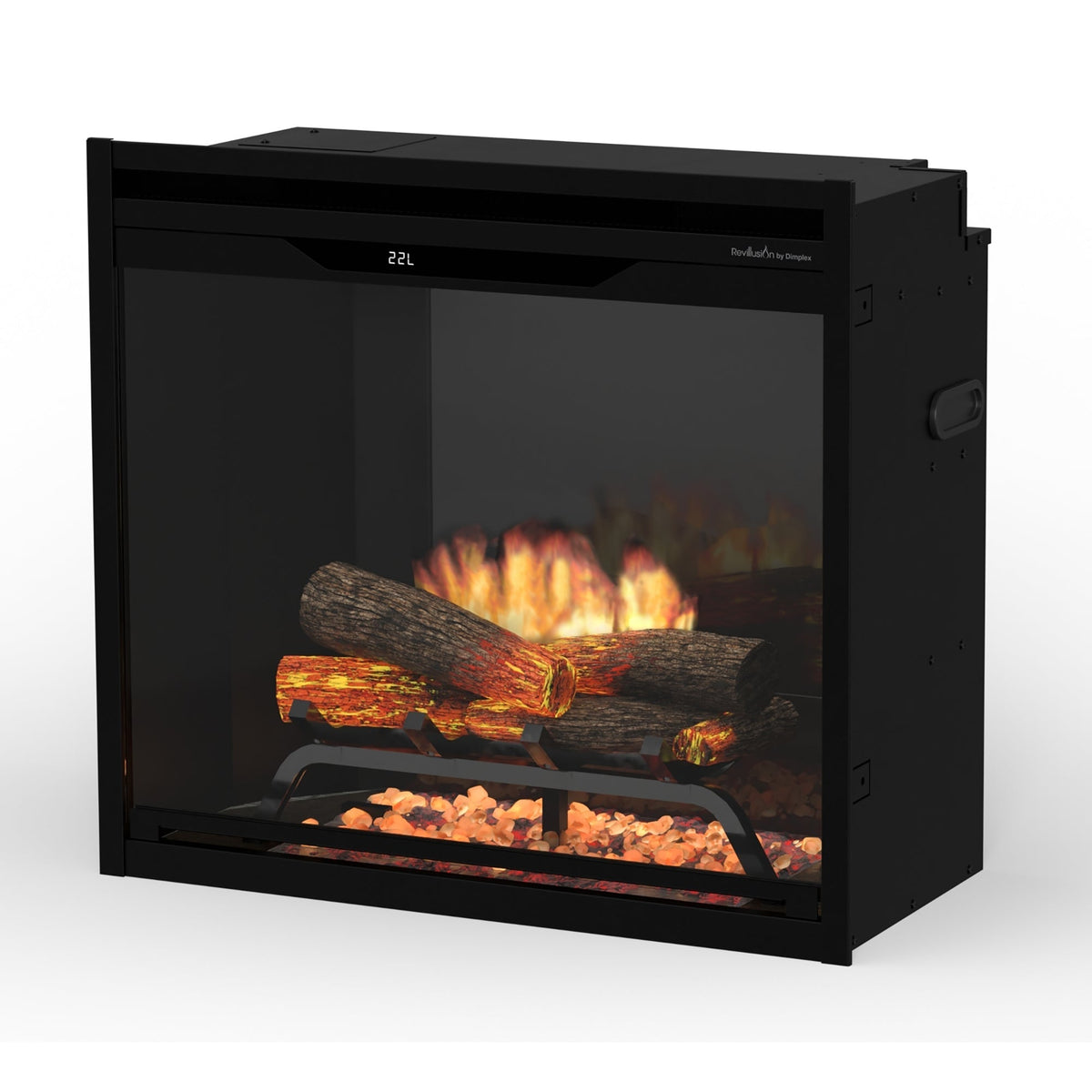 Dimplex Revillusion 24" Built-in Electric Firebox With Black Backer