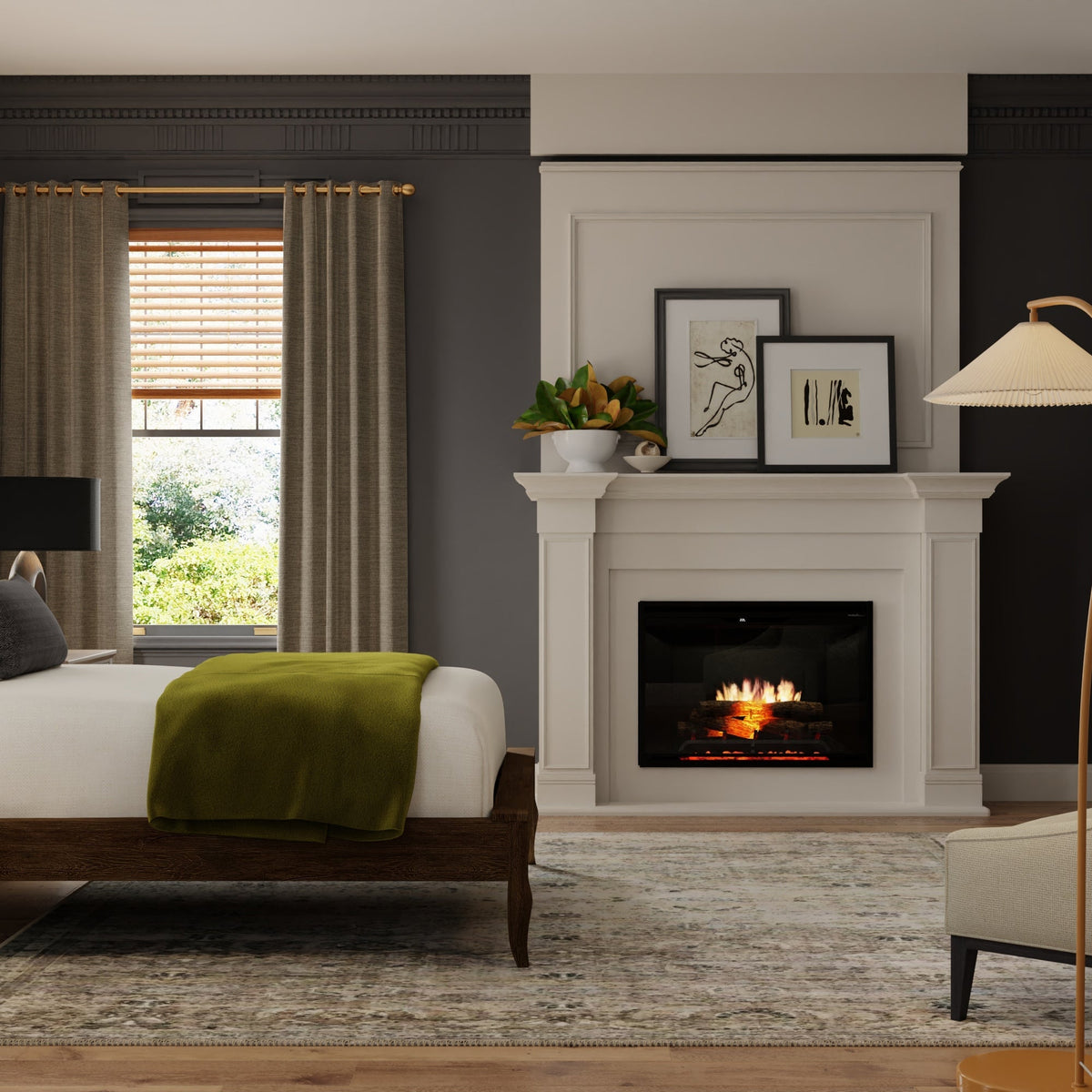 Dimplex Revillusion 30" Built-in Electric Firebox With Black Backer