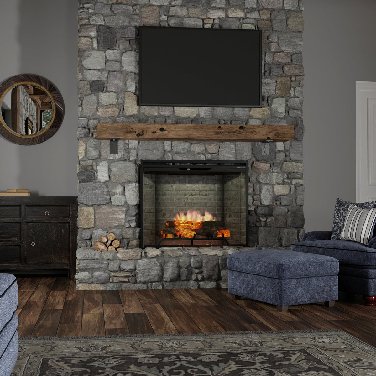 Dimplex Revillusion 30" Built-in Electric Firebox With Neutral Brick Backer