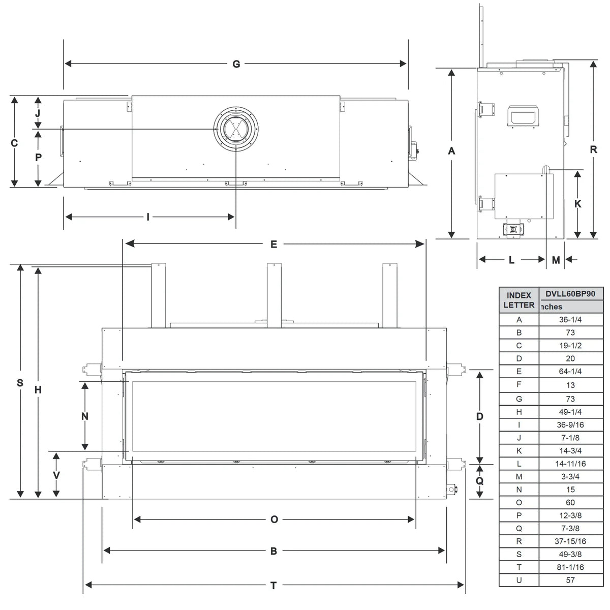 American Hearth Empire Boulevard Direct Vent 60" Fireplace with Multi-Function Remote