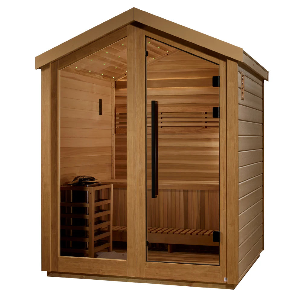 Golden Designs "Savonlinna" 3 Person Barn Outdoor Traditional Sauna (GDI-8503-01)