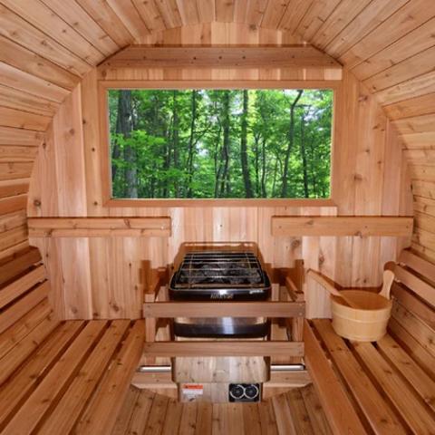 Harvia KIP45B JH45B2401 KIP Series 4.5kW Stainless Steel Sauna Heater at 240V 1PH with Built-In Time and Temperature Controls Stainless Steel