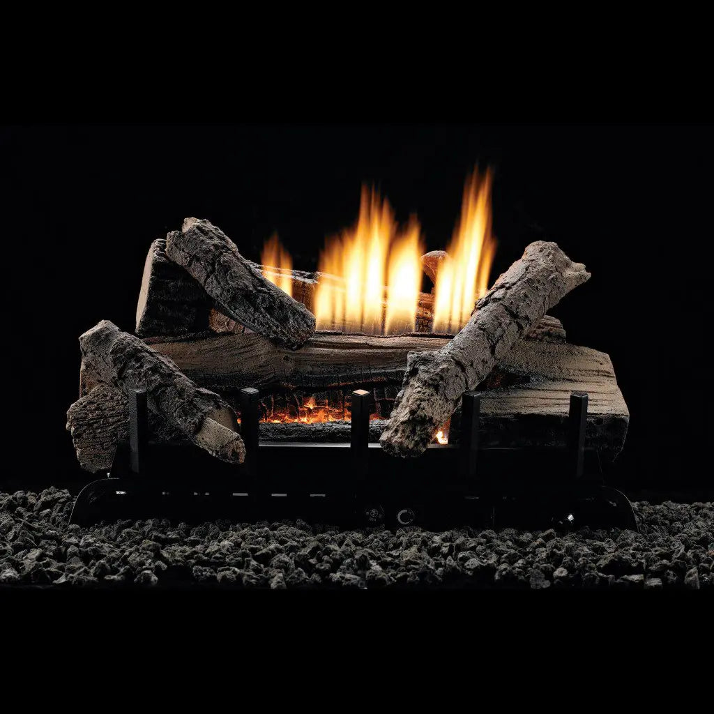 American Hearth Empire Whisky River Refractory Ventless Gas Log Set - Millivolt Ignition
