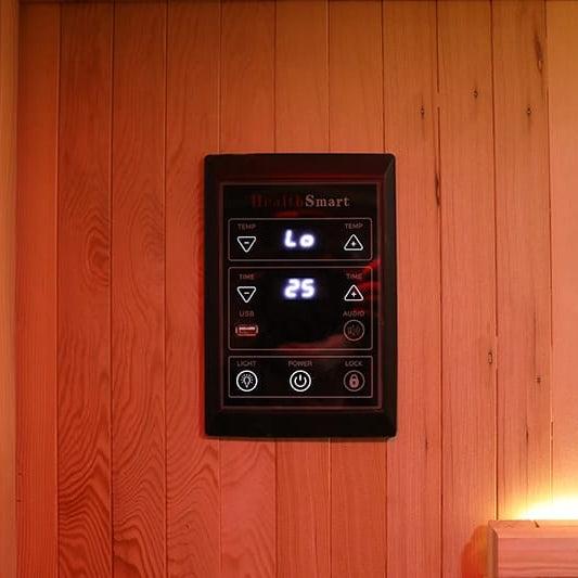 HealthSmart 3-Person Smart WiFi Full Spectrum Infrared Sauna (HS-300-H) Hemlock