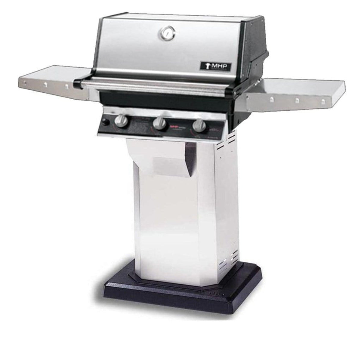 MHP THRG2 Stainless Steel Hybrid Gas Grill Head With 2 Stainless Steel Shelves