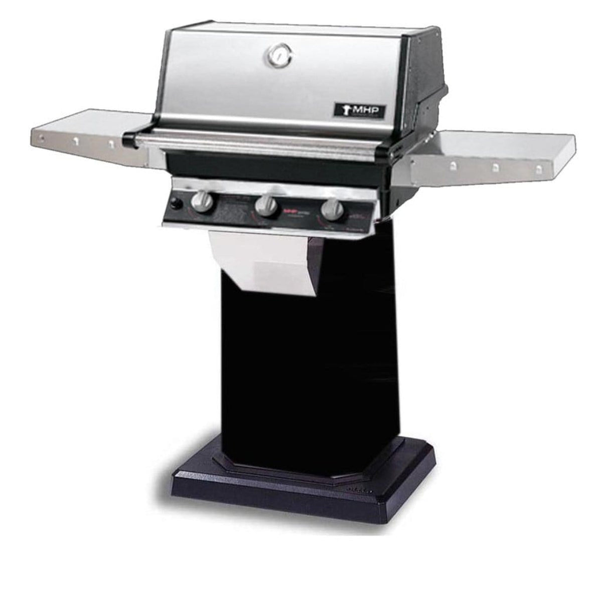 MHP THRG2 Stainless Steel Hybrid Gas Grill Head With 2 Stainless Steel Shelves