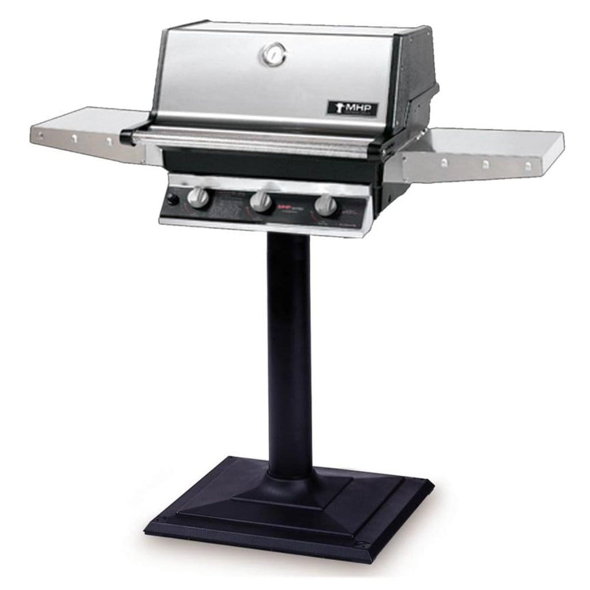MHP THRG2 Stainless Steel Hybrid Gas Grill Head With 2 Stainless Steel Shelves