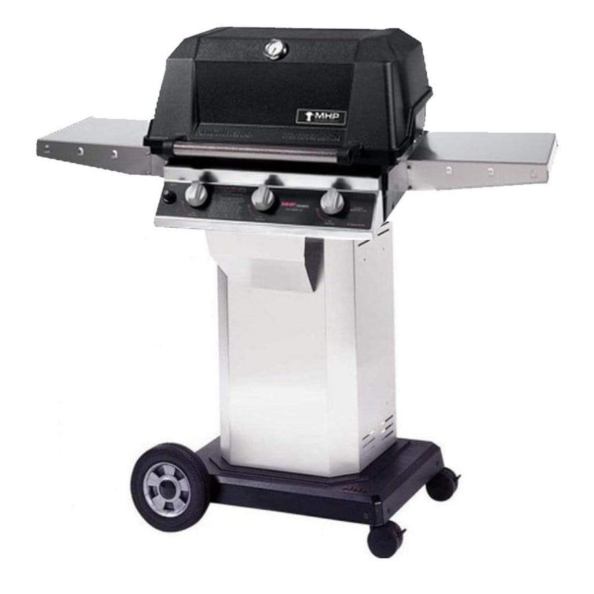 MHP WRG4DD Infrared Gas Grill Head With 2 Stainless Steel Shelves