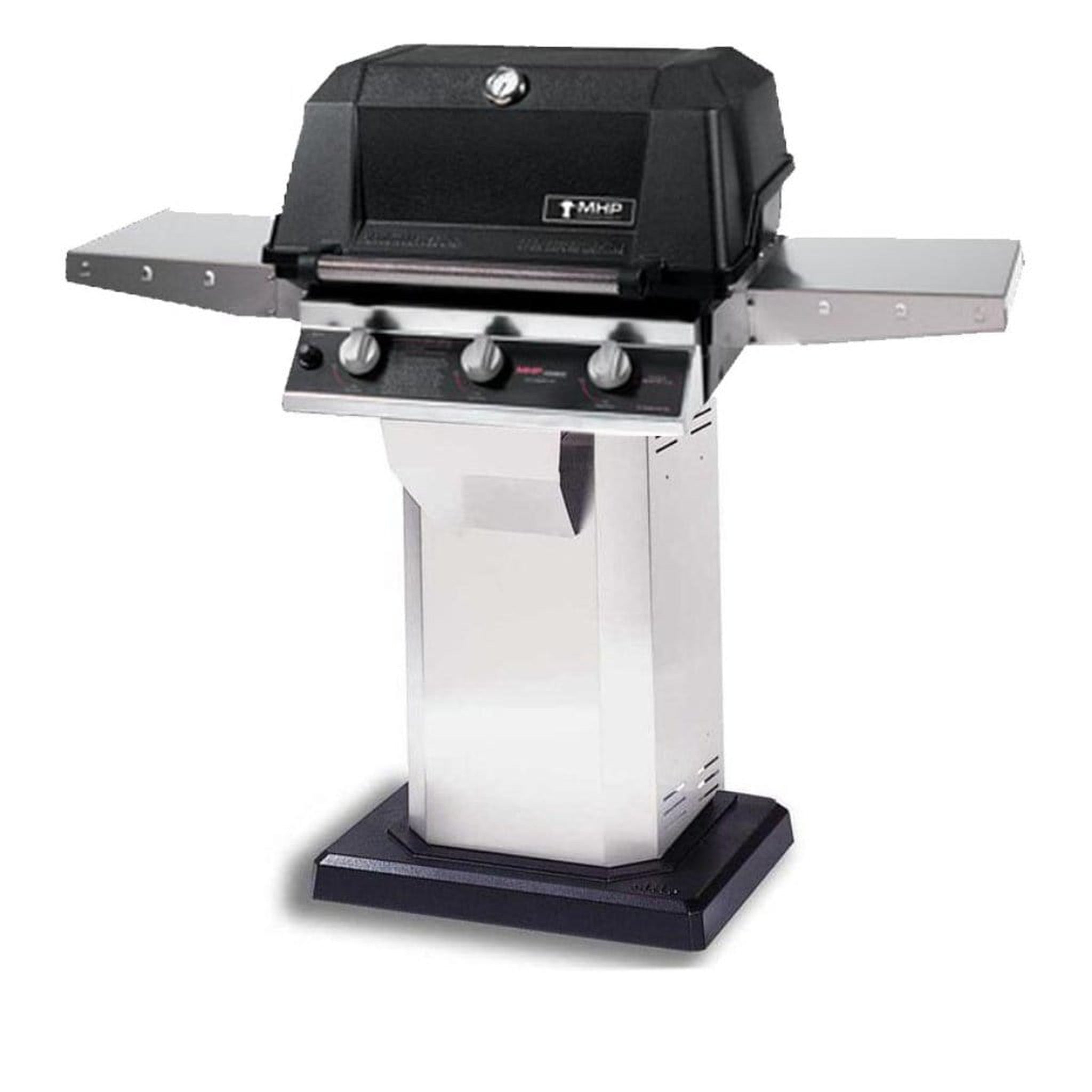 MHP WRG4DD Infrared Gas Grill Head With 2 Stainless Steel Shelves
