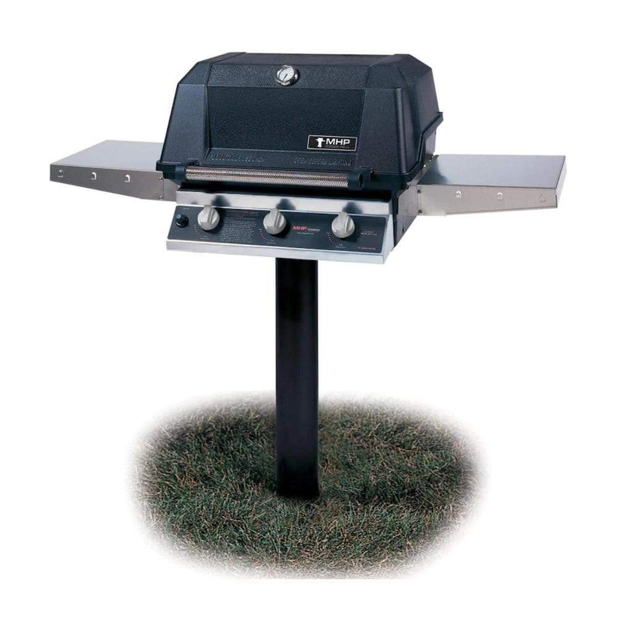 MHP WRG4DD Infrared Gas Grill Head With 2 Stainless Steel Shelves