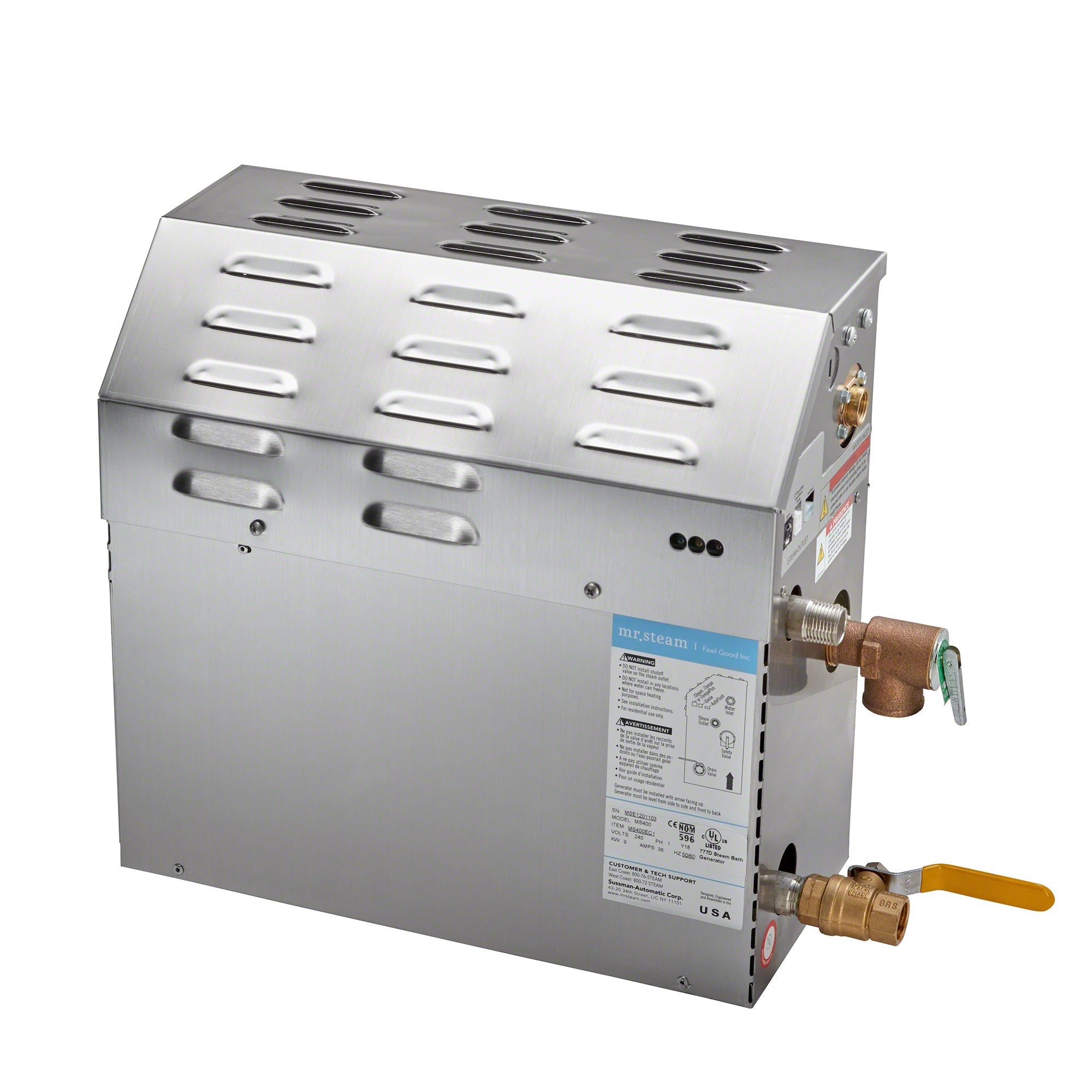Mr. Steam MS150R2401X MS 6 kW (6000 W) Steam Shower Generator of 240 Volt & 1-Phase with Express Steam