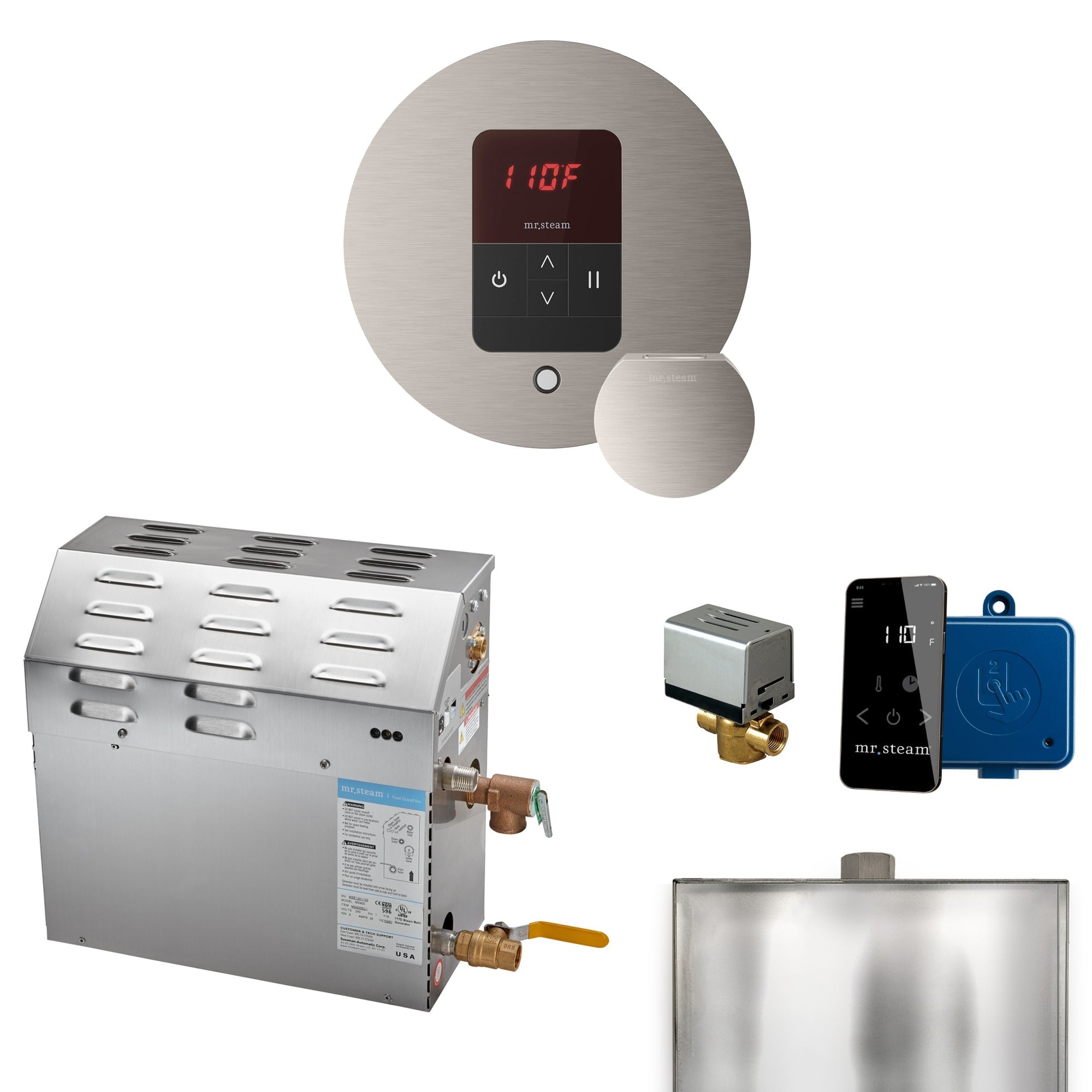 Mr. Steam MS Steam Shower Generator Package with iTempo Control and Accessories