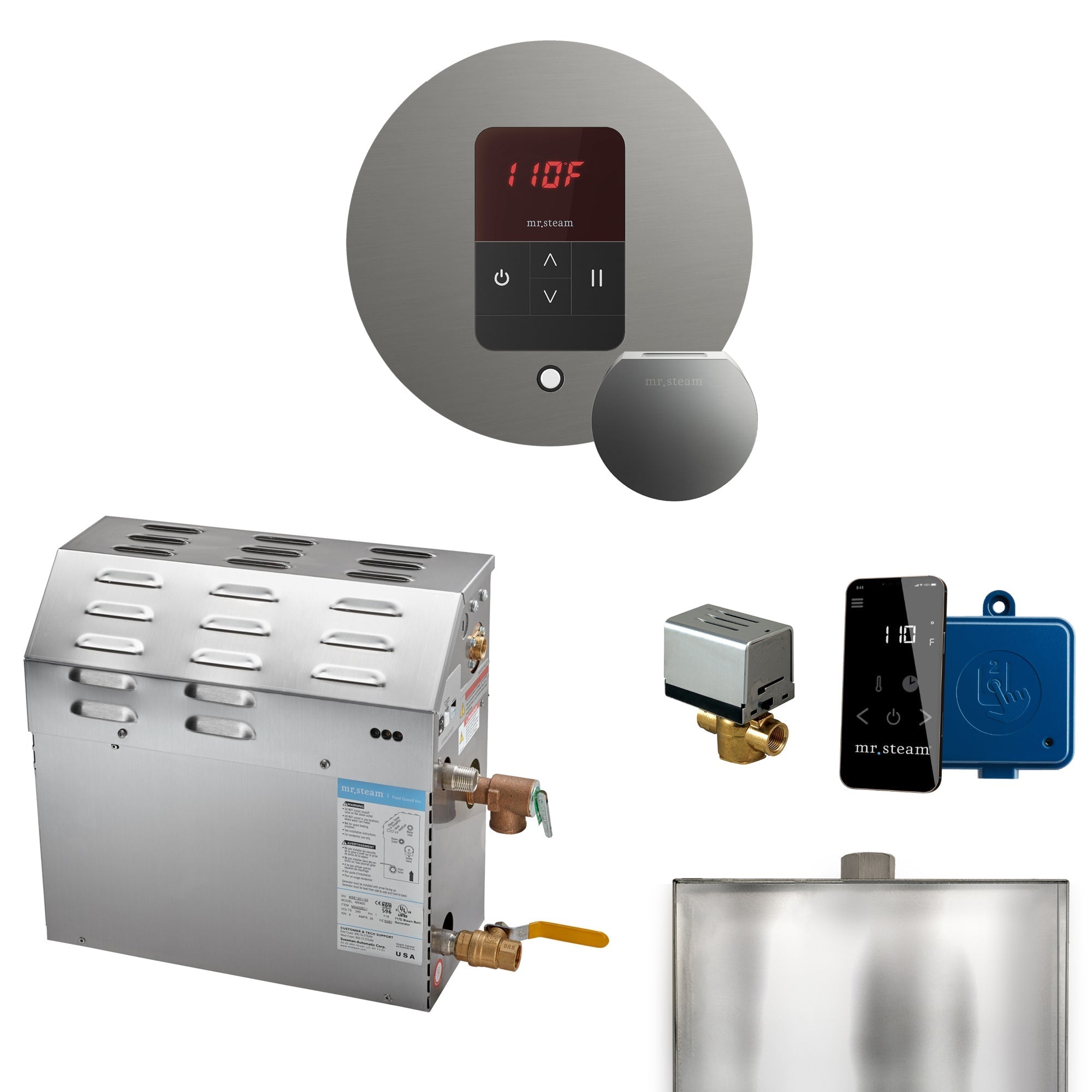 Mr. Steam MS Steam Shower Generator Package with iTempo Control and Accessories