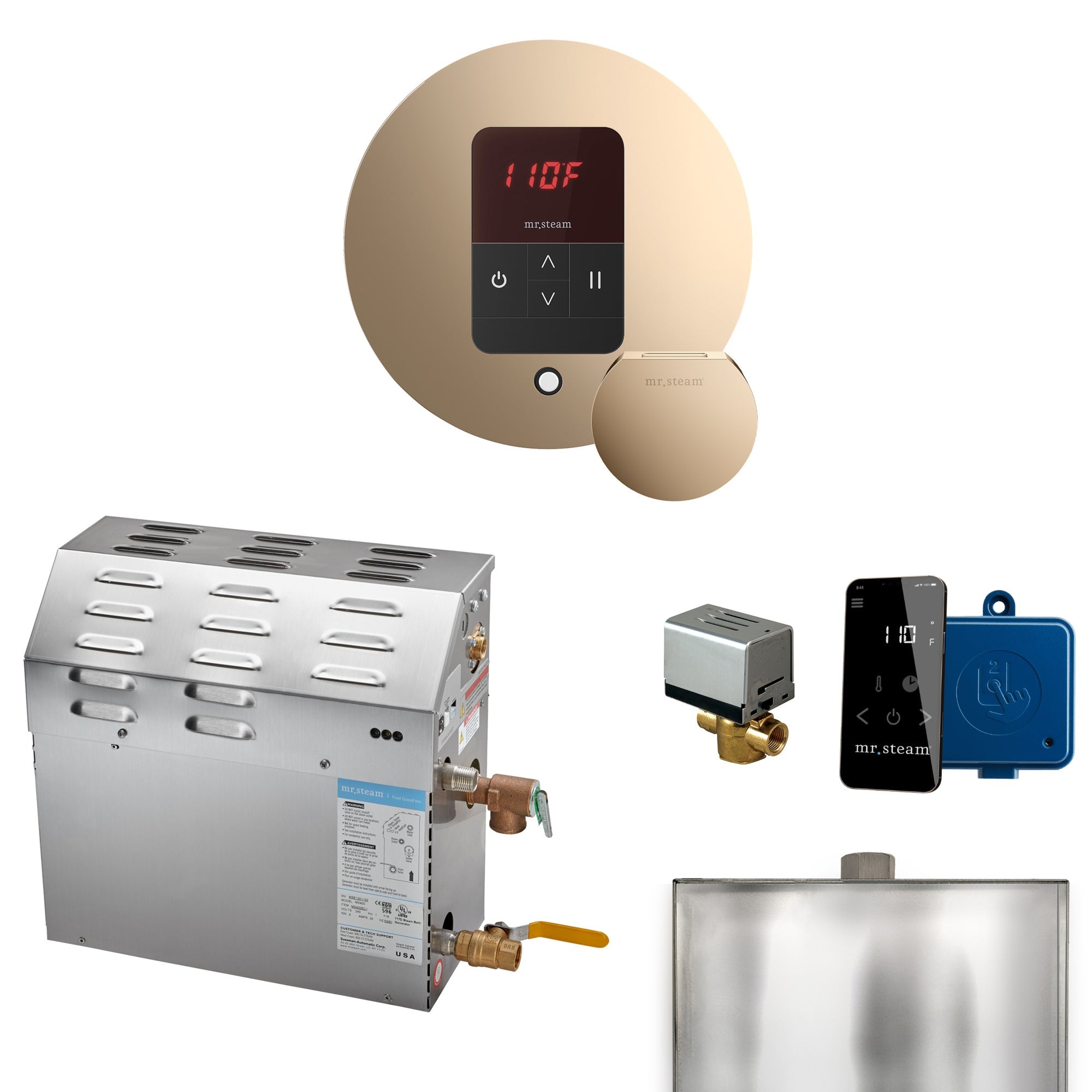 Mr. Steam MS Steam Shower Generator Package with iTempo Control and Accessories