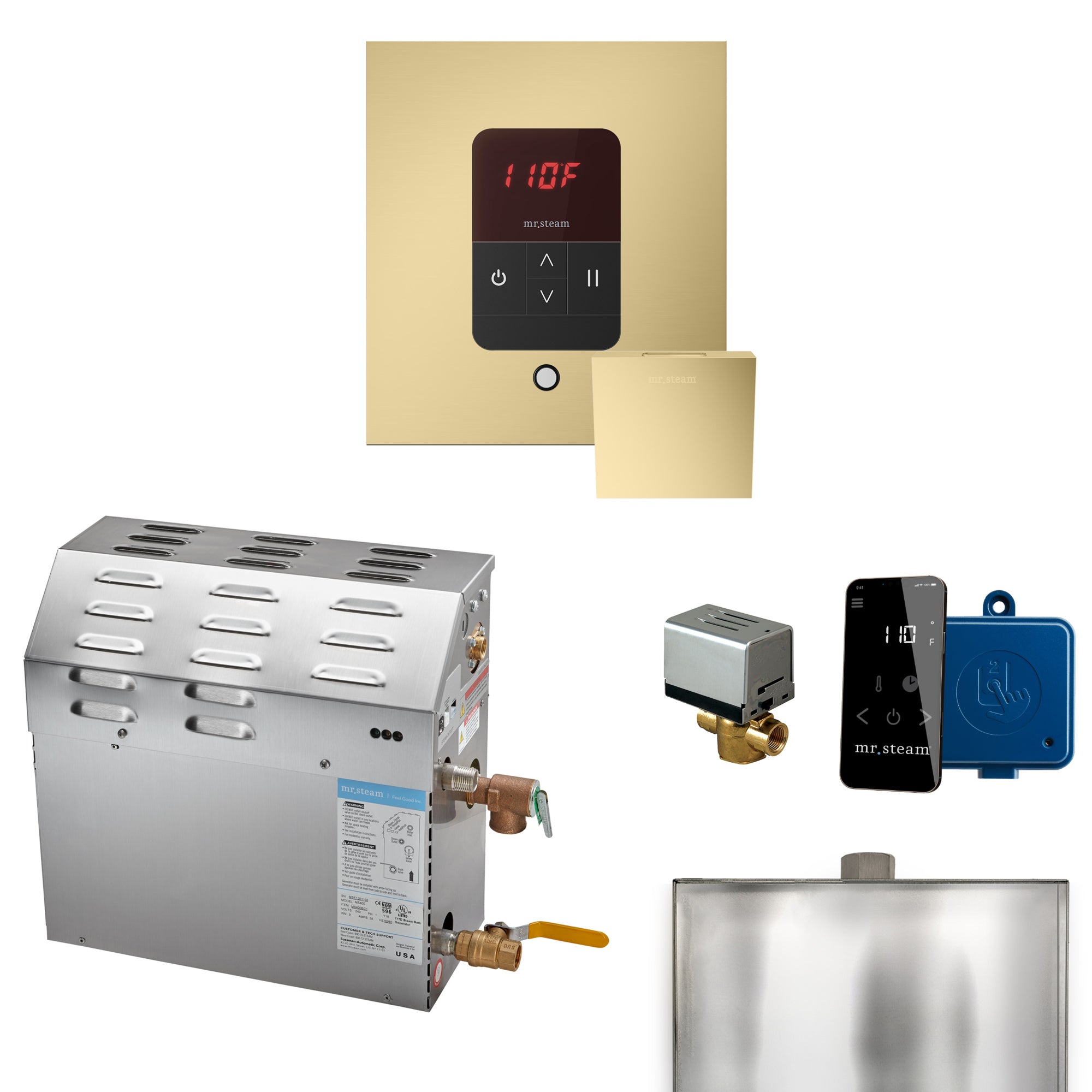 Mr. Steam MS Steam Shower Generator Package with iTempo Control and Accessories