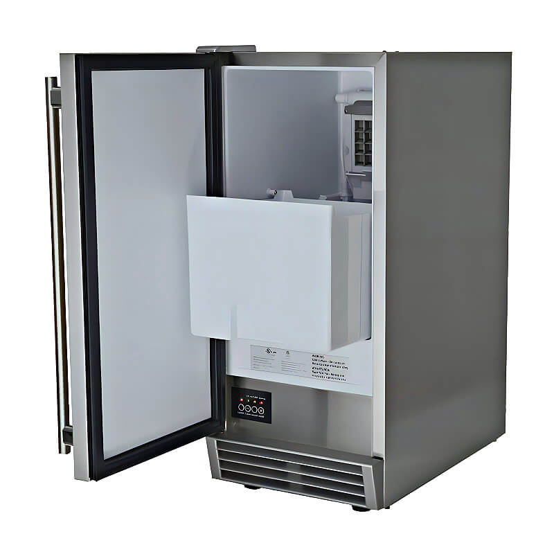 RCS 15-Inch Outdoor Rated 44 LB Ice Maker With Gravity Drain - REFR3