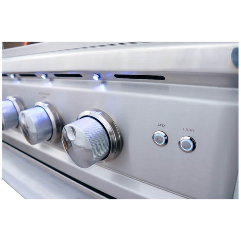 RCS Cutlass Pro 42 Inch 4 Burner Built-In Gas Grill with Ceramic Briquettes