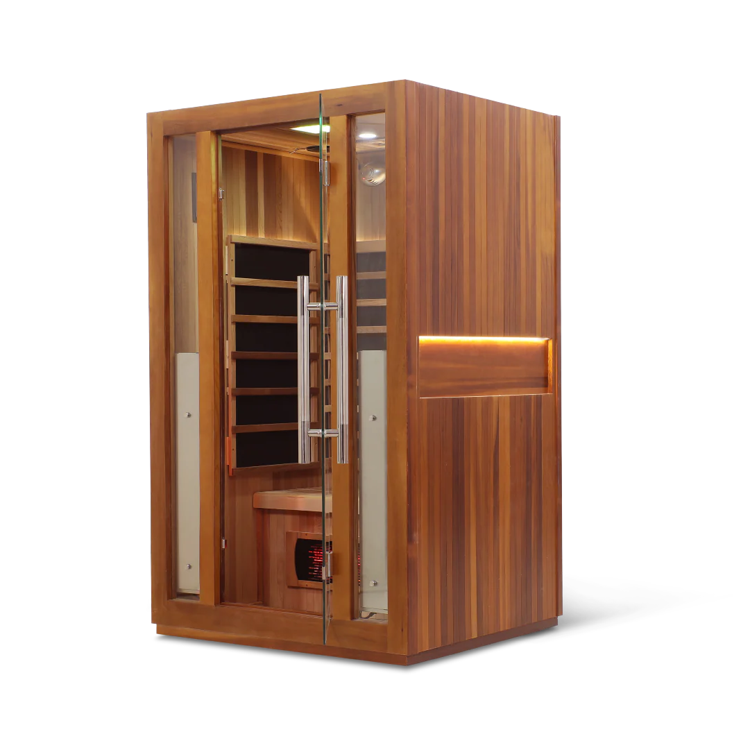 HealthSmart 2-Person Full Spectrum "Smart" WiFi Infrared Sauna Cedar
