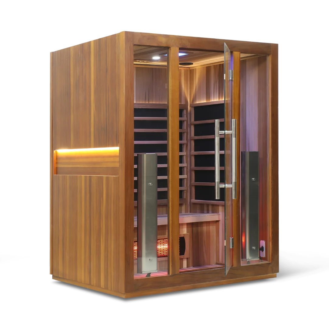 HealthSmart 3-Person Full Spectrum "Smart" WiFi Infrared Sauna Cedar