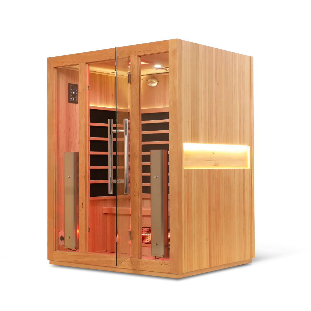 HealthSmart 3-Person Full Spectrum "Smart" WiFi Infrared Sauna Hemlock