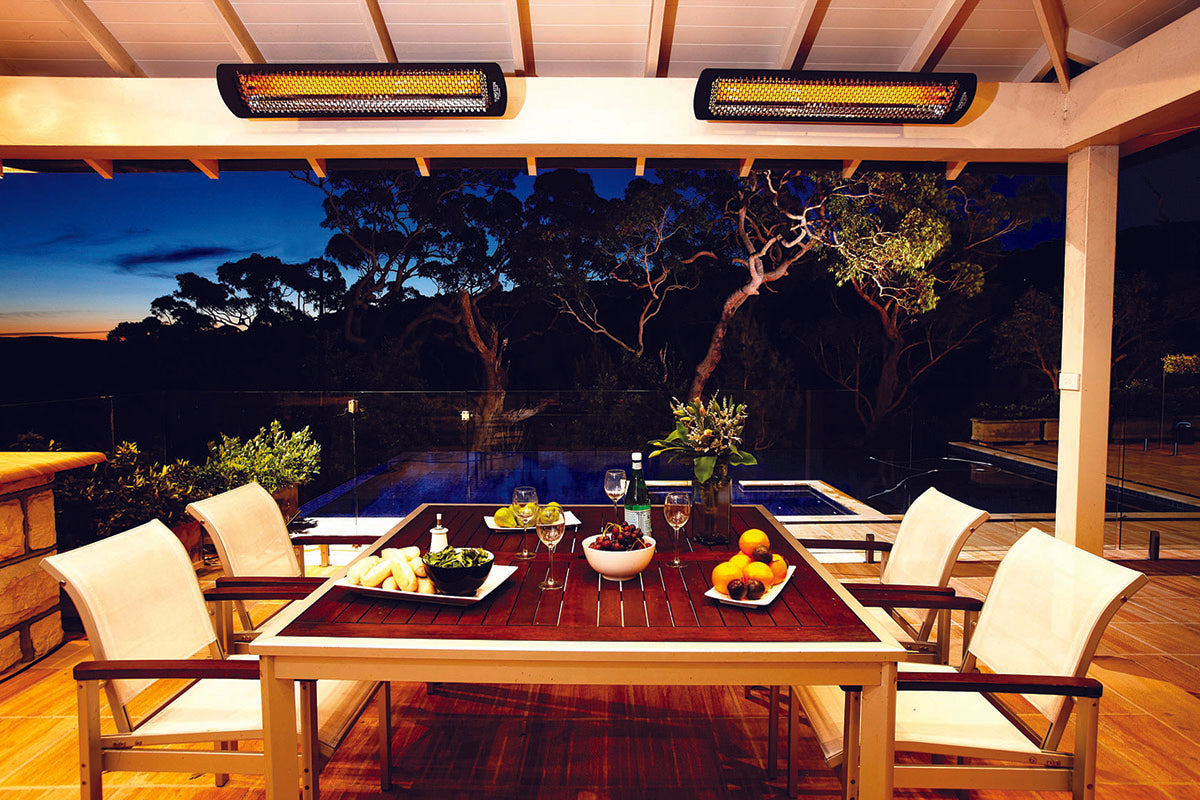 Bromic Heaters Tungsten Smart-Heat 4000 Watt Radiant Infrared Outdoor Electric Heater | Black | 240V