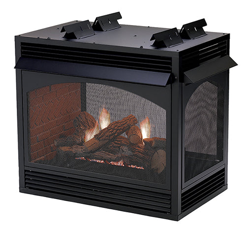 American Hearth Empire Vail Premium Peninsula & See-Thru Vent-Free Fireplace