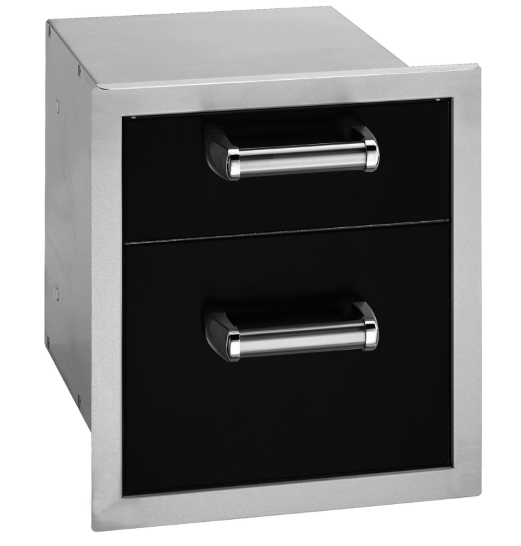 Fire Magic Echelon Black Double Drawer