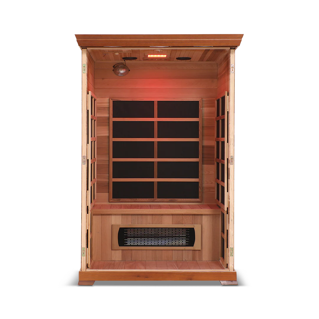 The HealthSmart 2-Person Full Spectrum "Smart" WIFI Infrared Sauna Cedar