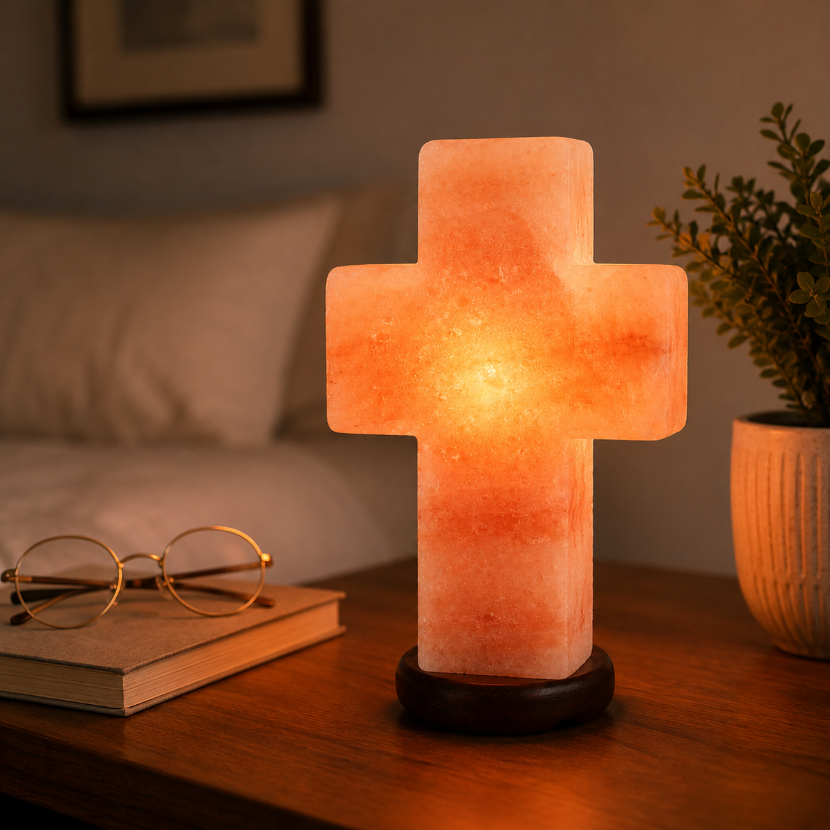 Cross Salt Lamp