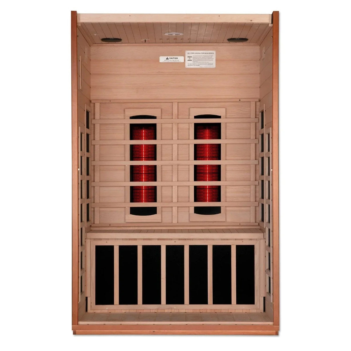 Golden Designs Near Zero EMF 2-Person Dynamic Full Spectrum "Cardoba" FAR Infrared Sauna with Hemlock Wood | Model: DYN-6203-02 FS