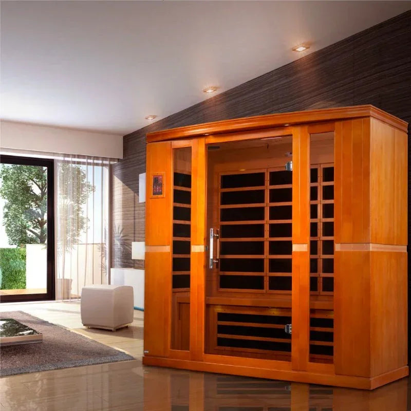 Golden Design "Bergamo Elite" Dynamic Ultra Low EMF Infrared Sauna 4-Person w/ Hemlock Wood | Model: DYN-6440-01 Elite