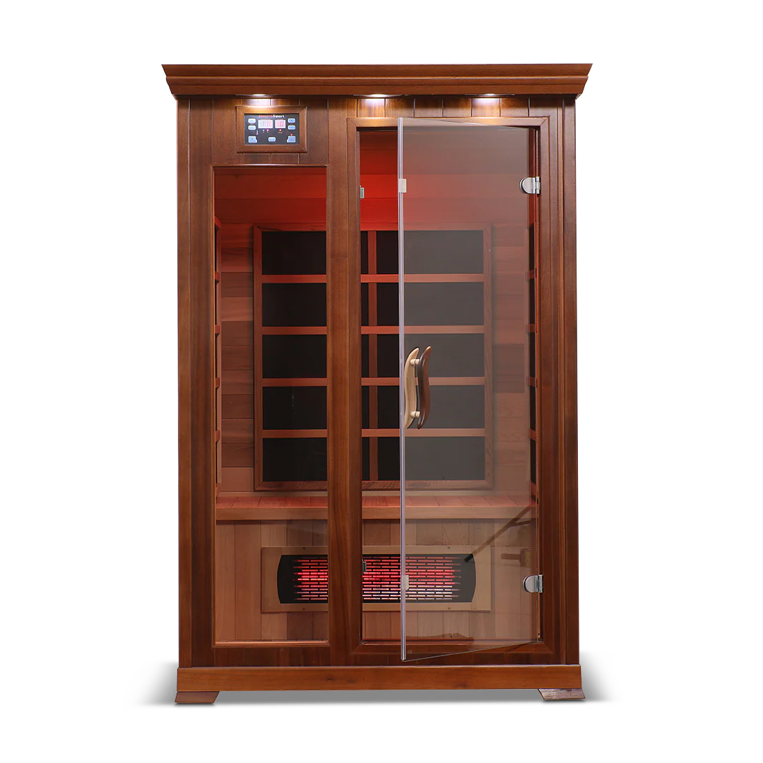 The HealthSmart 2-Person Full Spectrum "Smart" WIFI Infrared Sauna Cedar
