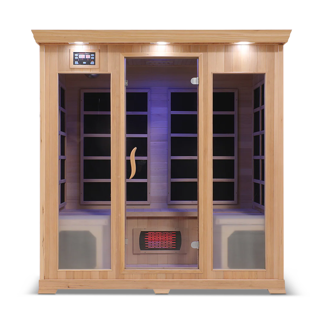 HealthSmart 4-Person Smart WiFi Full Spectrum Infrared Sauna Hemlock