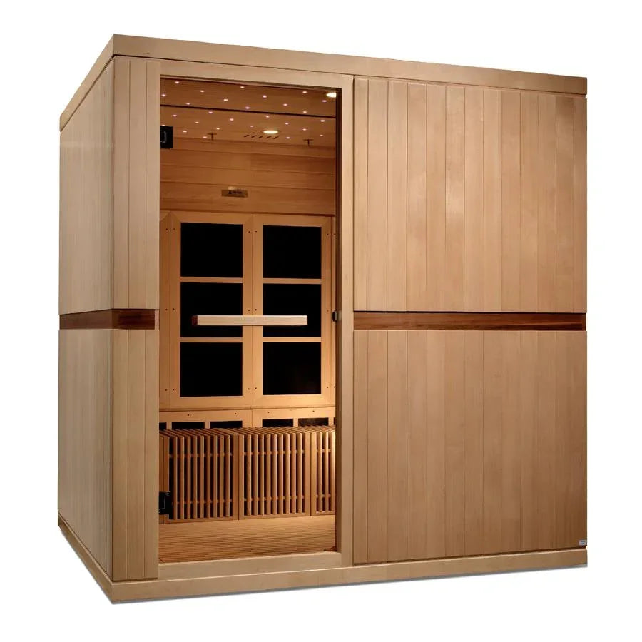 Golden Design Ultra Low EMF 8-Person Dynamic "Catalonia" Infrared Sauna with Hemlock Wood | Model: GDI-6880-02 Elite