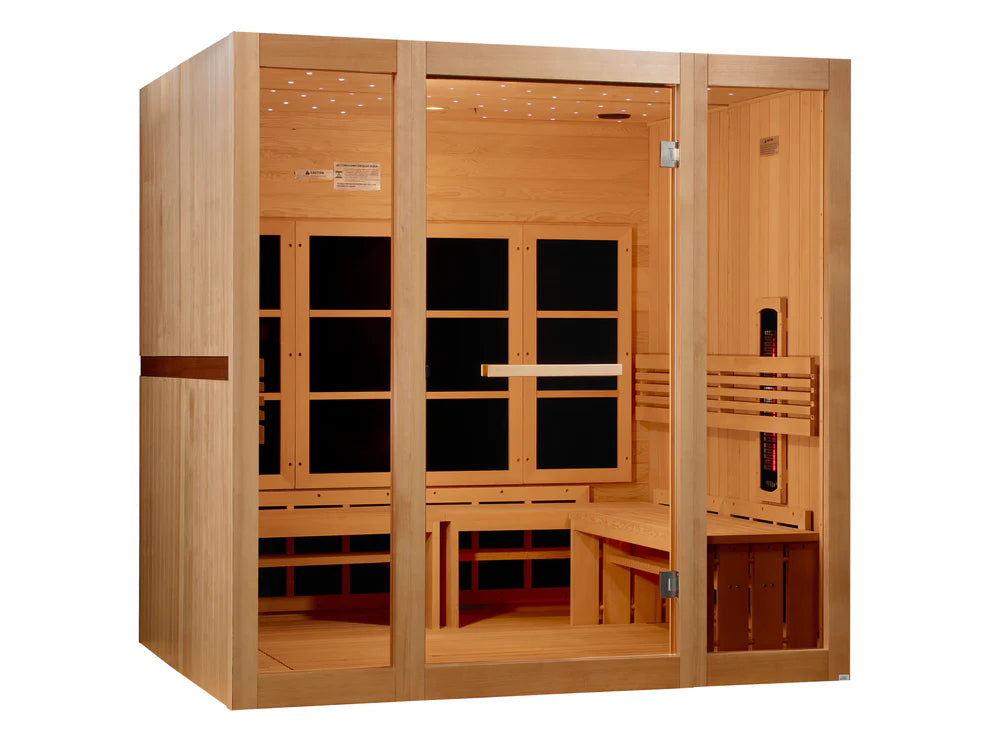 *New 2026 Model* Golden Designs 8 Person Full Spectrum Near Zero EMF FAR IR Sauna (GDI-6880-03 FS)