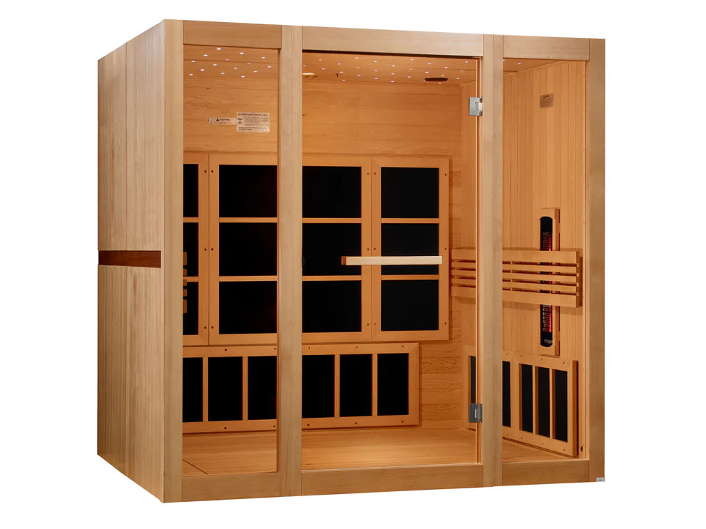 *New 2026 Model* Golden Designs 8 Person Full Spectrum Near Zero EMF FAR IR Sauna (GDI-6880-03 FS)