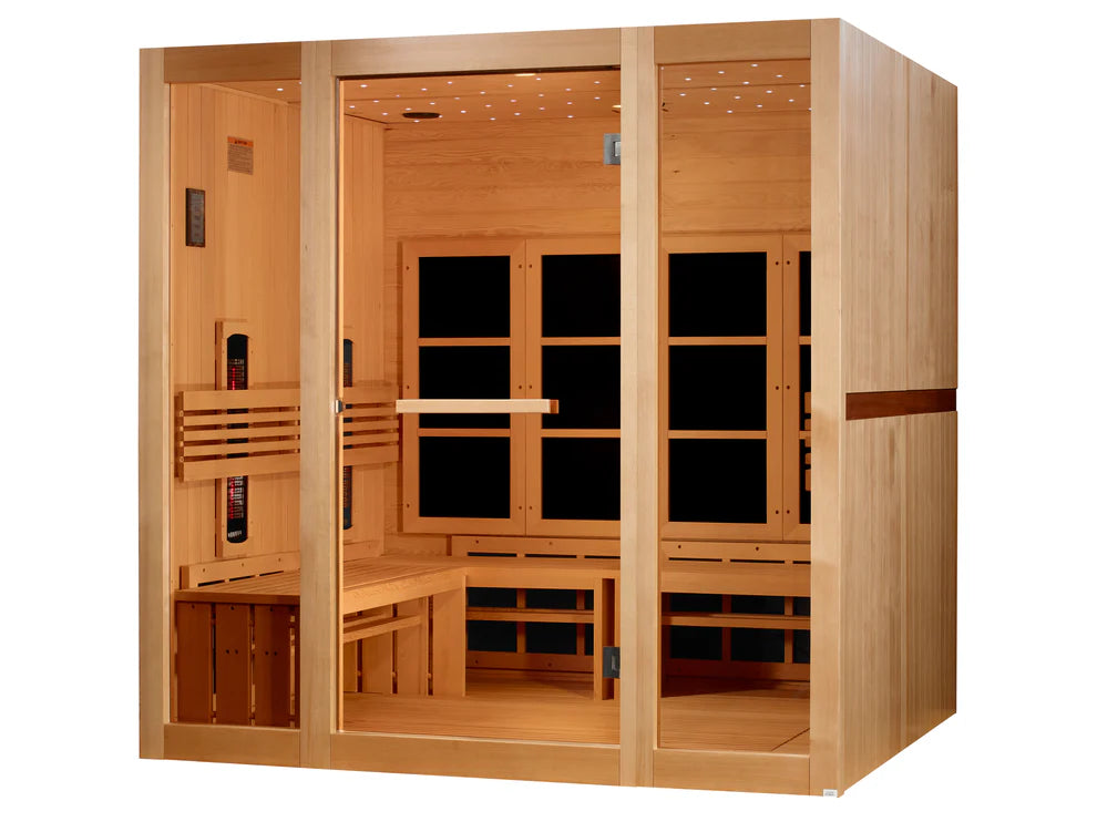 *New 2026 Model* Golden Designs 8 Person Full Spectrum Near Zero EMF FAR IR Sauna (GDI-6880-03 FS)