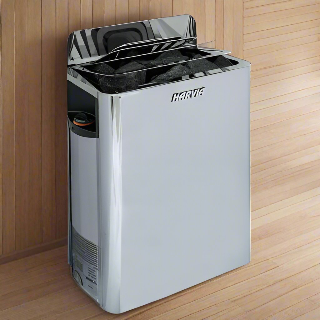 Harvia HSWS8U1B The Wall Series SW80 8kW Stainless Steel Sauna Heater
