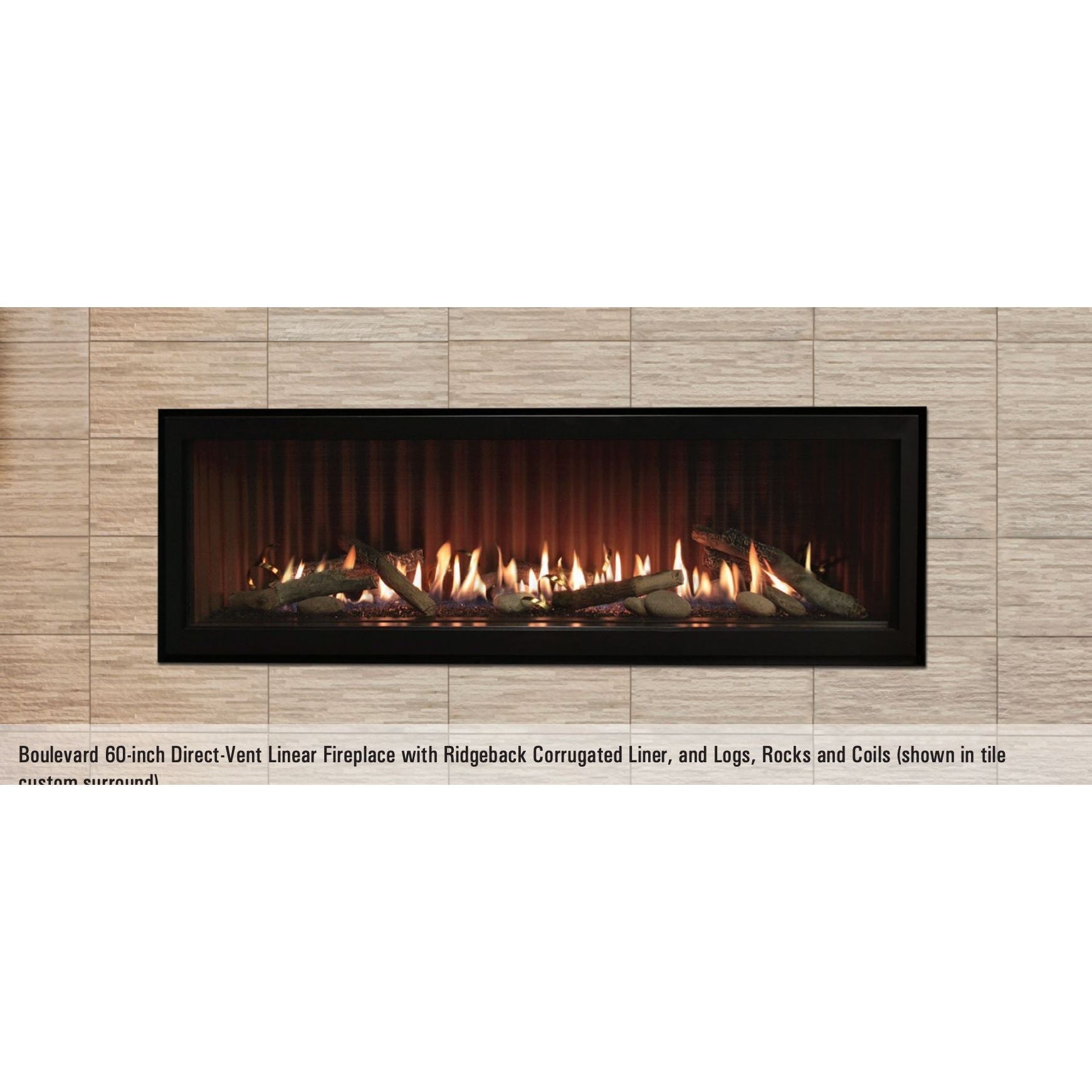 American Hearth Empire Boulevard Direct Vent 60" Fireplace with Multi-Function Remote